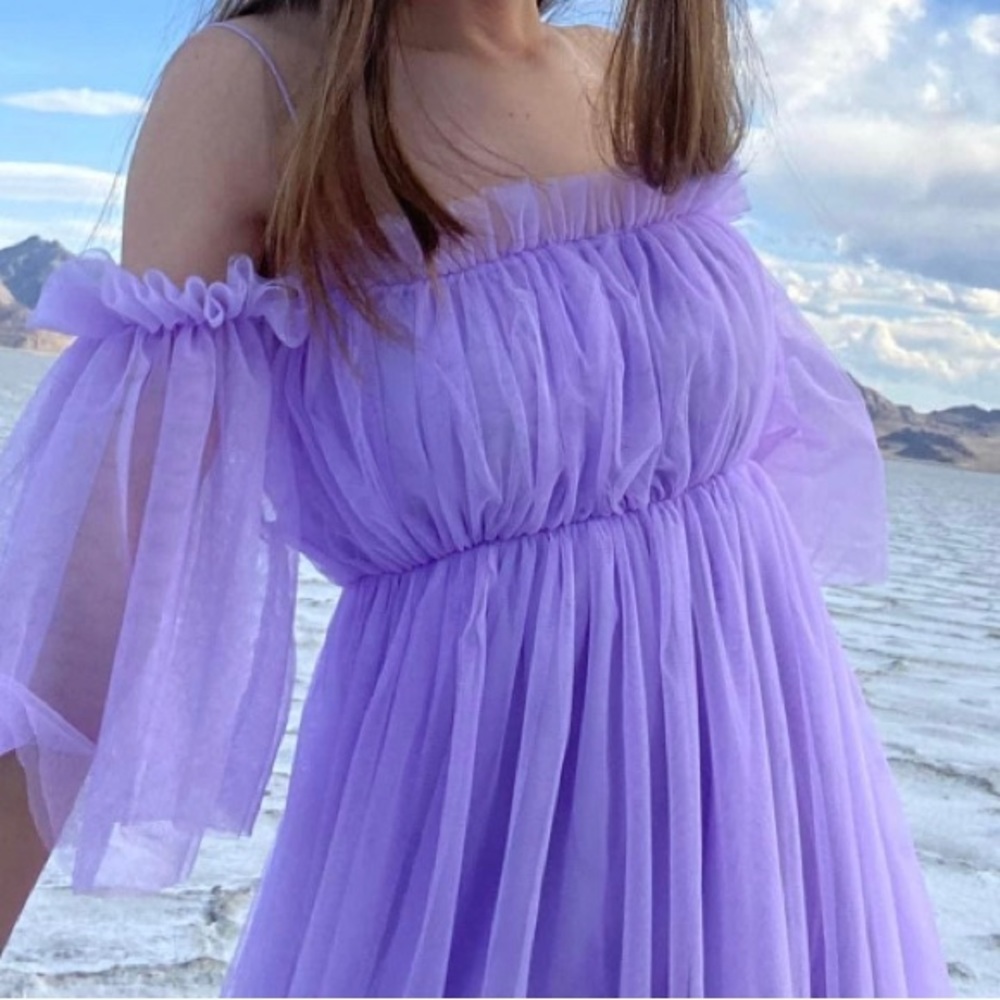 Lavender Fluffy Dress